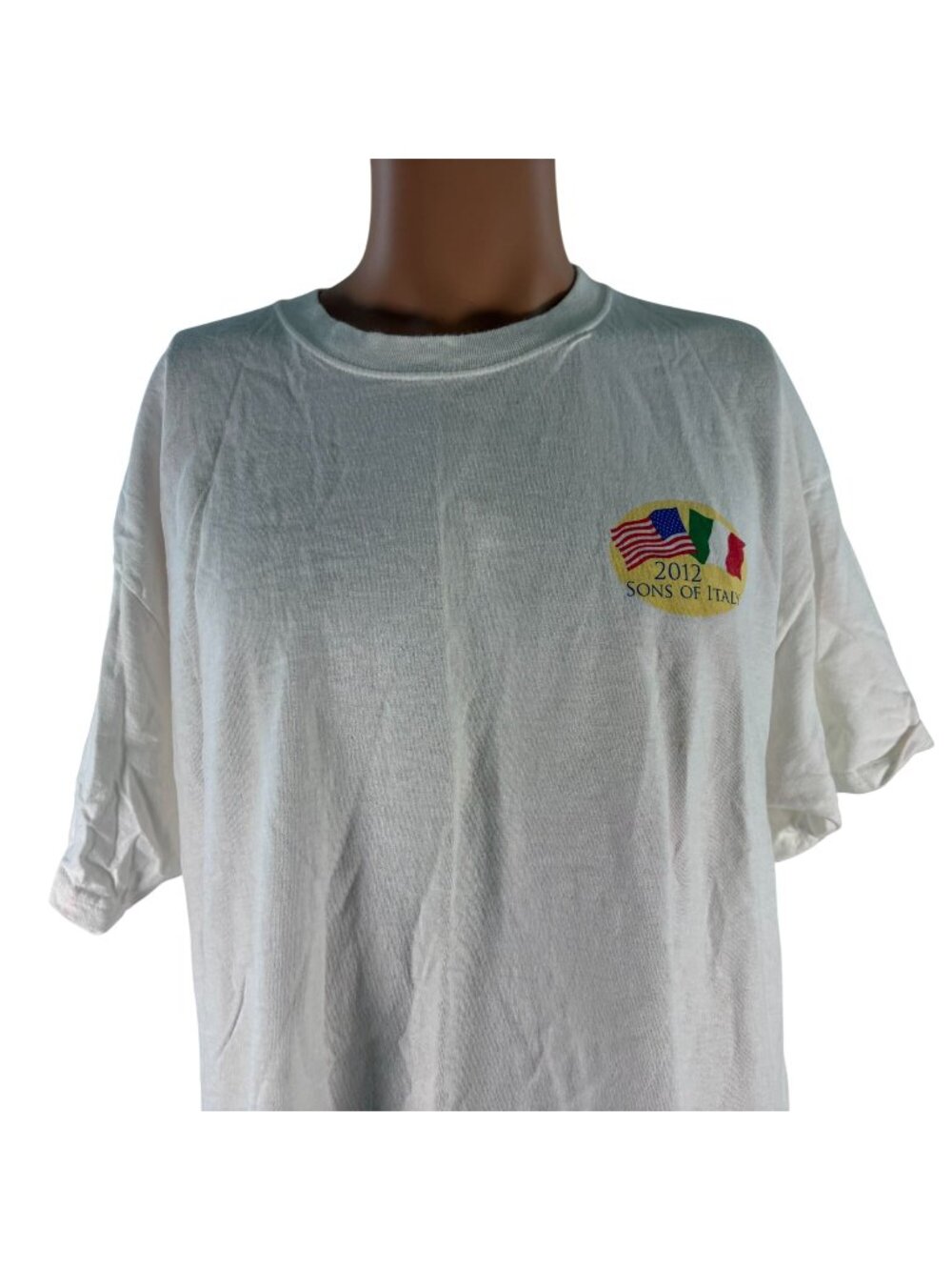Sons Of Italy T Shirt Mens Size XL White Italian Heritage Organization  2012